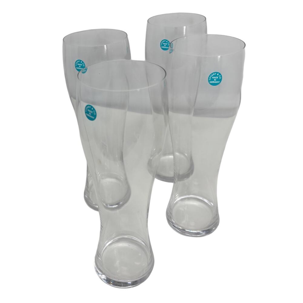 Tiffany & Co Wheat Beer Pilsner Glasses NWT Corp Gift Lot set 4 Bundle